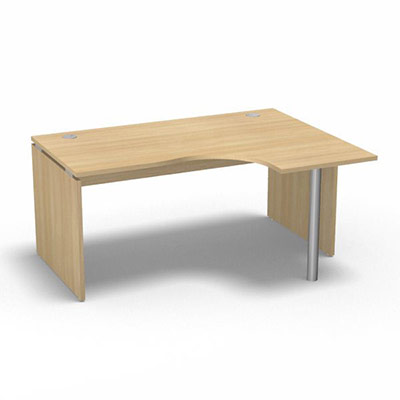 Compact asym�trique 90� Forstyl L.160 x P. 120 x Retour 60 cm � droite d�cor ch�ne clair pi�tements panneau d�cor ch�ne clair