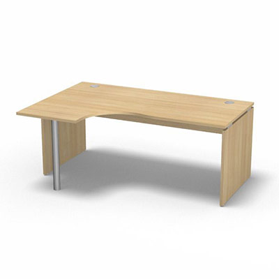 Compact asym�trique 90� Forstyl L.180 x P. 120 x Retour 60 cm � gauche d�cor ch�ne clair pi�tements panneau d�cor ch�ne clair