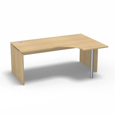 Compact asym�trique 90� Forstyl L.180 x P. 120 x Retour 60 cm � droite d�cor ch�ne clair pi�tements panneau d�cor ch�ne clair