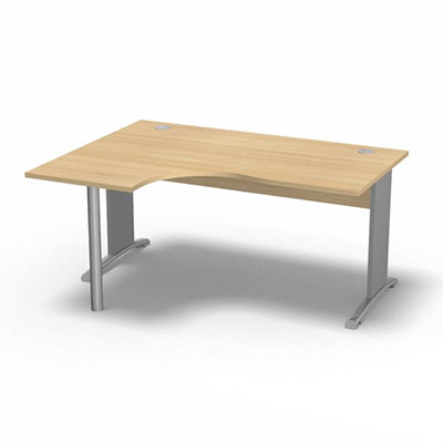 Compact asymtrique 90 Forstyl L.160 x P. 120 x Retour 60 cm  gauche dcor chne clair pitements L dcor gris aluminium
