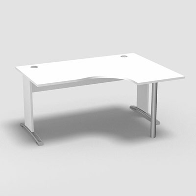Compact asymtrique 90 Forstyl L.160 x P. 120 x Retour 60 cm  droite dcor blanc neige pitements L dcor blanc neige