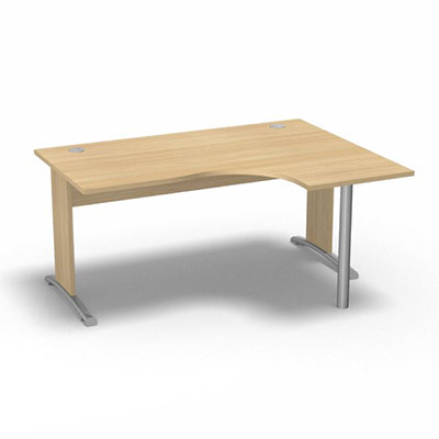 Compact asymtrique 90 Forstyl L.160 x P. 120 x Retour 60 cm  droite dcor chne clair pitements L dcor chne clair