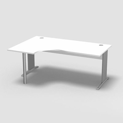 Compact asymtrique 90 Forstyl L.180 x P. 120 x Retour 60 cm  gauche dcor blanc neige pitements L dcor gris aluminium