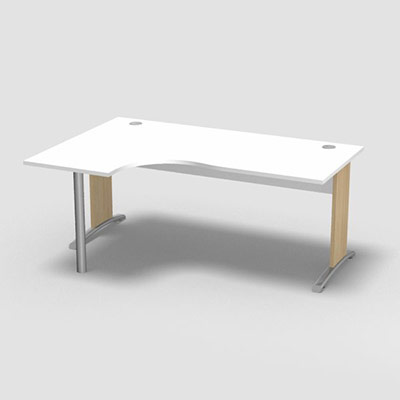 Compact asymtrique 90 Forstyl L.180 x P. 120 x Retour 60 cm  gauche dcor blanc neige pitements L dcor chne clair