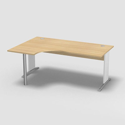 Compact asymtrique 90 Forstyl L.180 x P. 120 x Retour 60 cm  gauche dcor chne clair pitements L dcor blanc neige