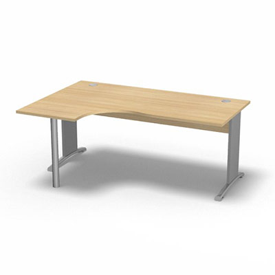 Compact asymtrique 90 Forstyl L.180 x P. 120 x Retour 60 cm  gauche dcor chne clair pitements L dcor gris aluminium