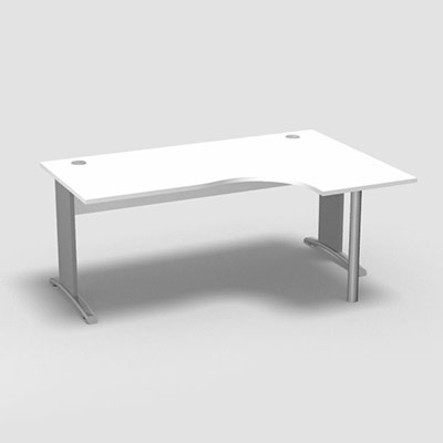 Compact asymtrique 90 Forstyl L.180 x P. 120 x Retour 60 cm  droite dcor blanc neige pitements L dcor gris aluminium
