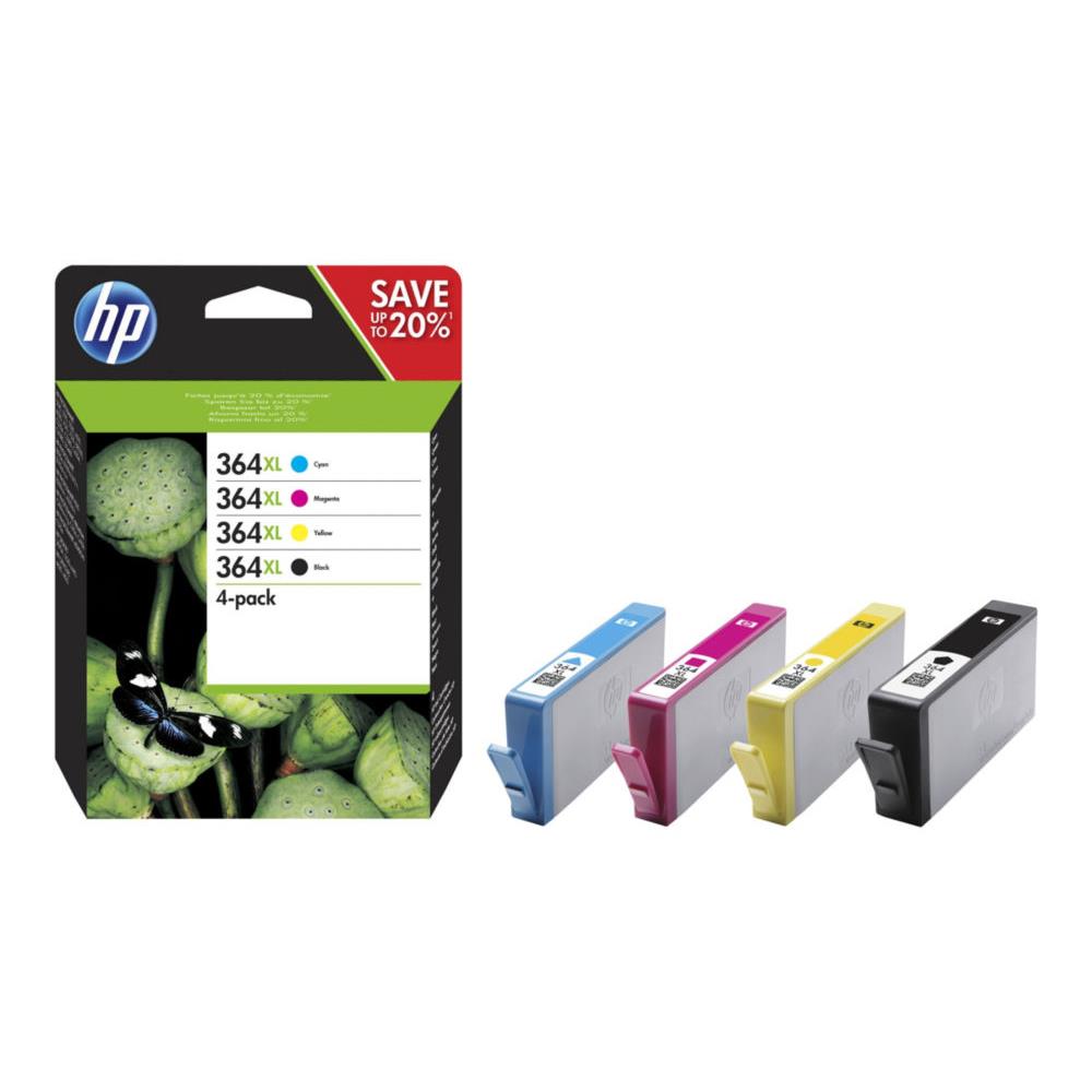 Multipack HP 364XL N9J74AE  rendement lev - noir, jaune, cyan, magenta