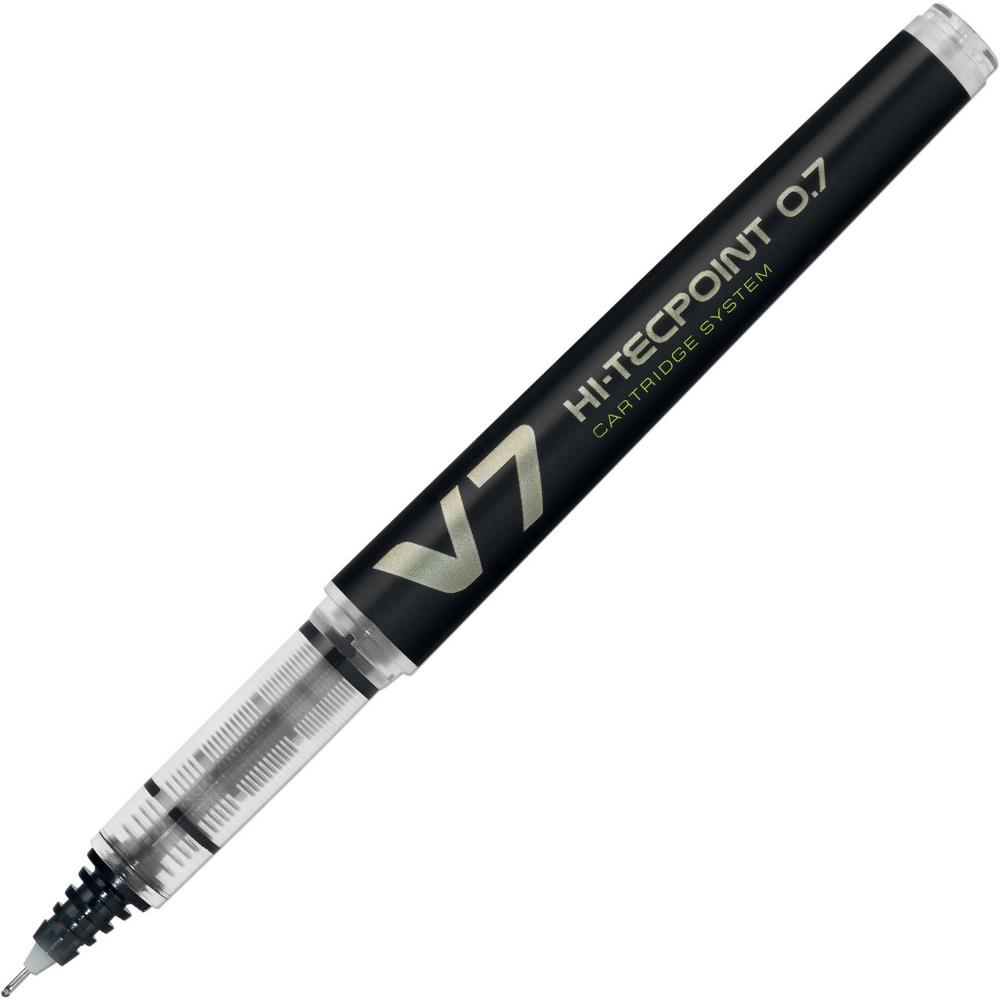 Stylo roller rechargeable noir Pilot HI-TECPOINT V7 Begreen - 0,7 mm - pointe tubulaire