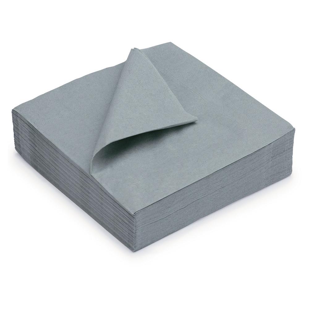 Serviettes de table jetables 33 x 33 cm Gris - Lot de 50