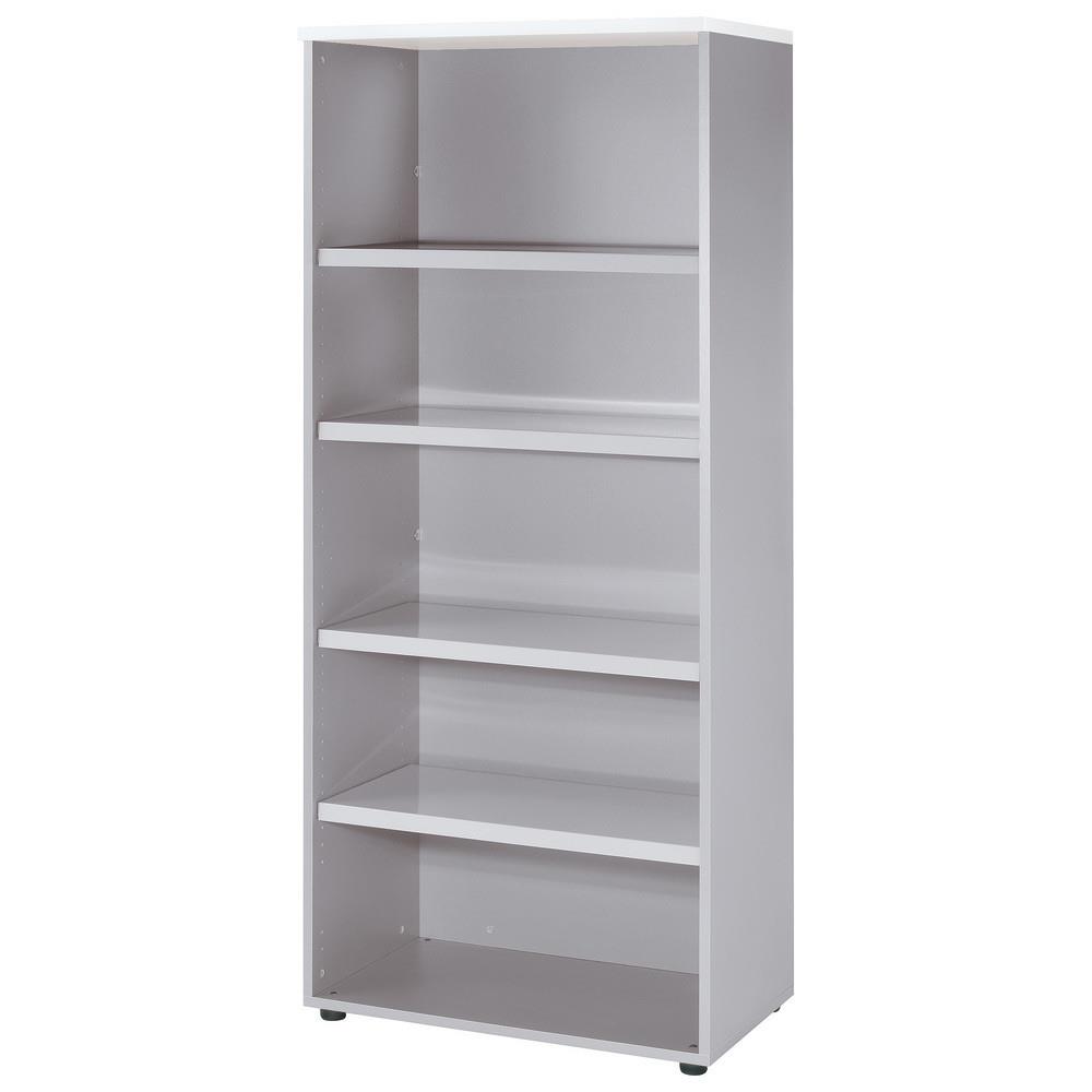 Meuble haut Tempo sans portes - H180 x L 80 x P 47 cm - corps aluminium - top blanc