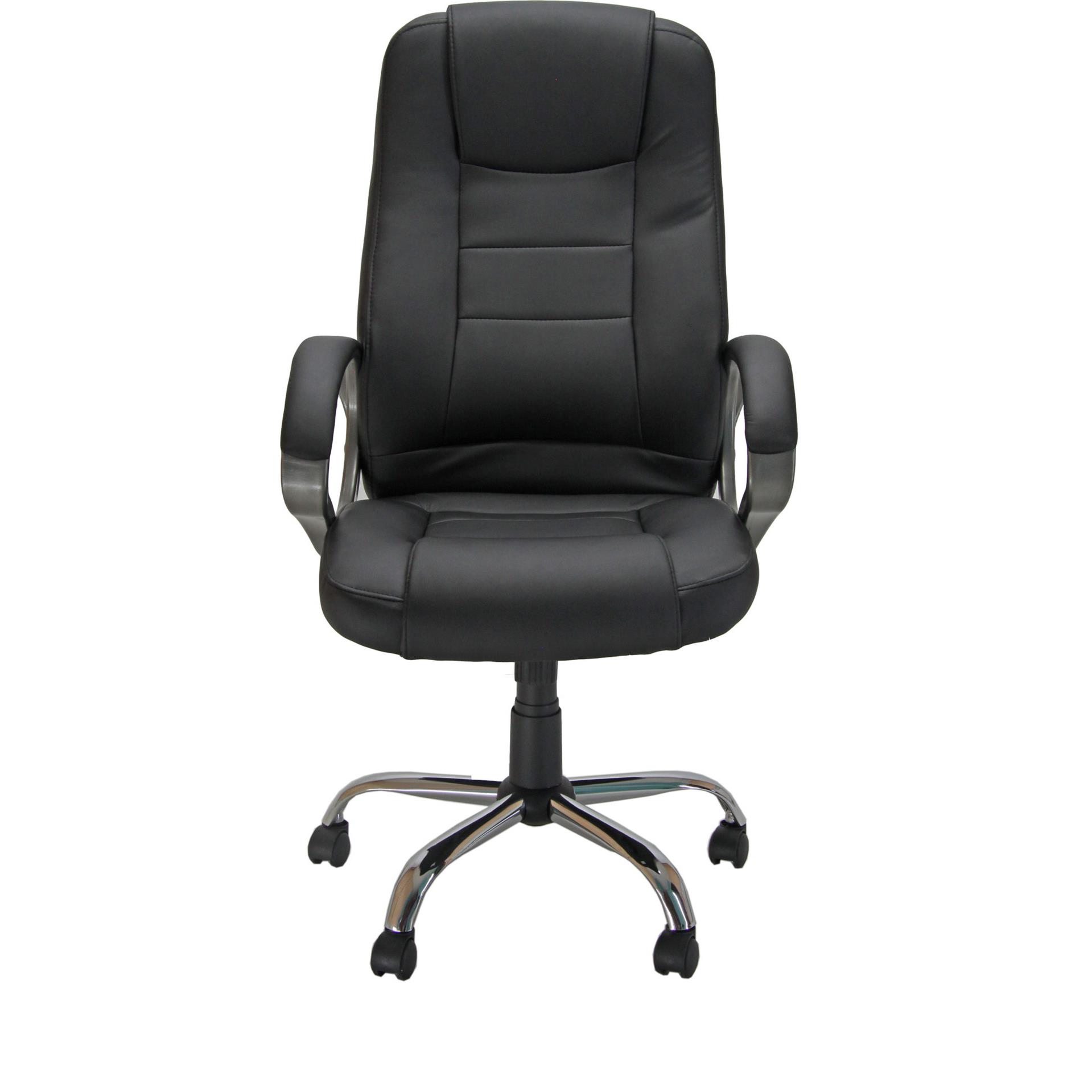 Fauteuil de direction Elin en simili cuir - noir