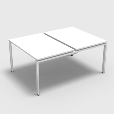 Bench plateau coulissant gamme Conect - blanc neige - Longueur 120 - Pitement Fixe blanc - Elment Dpart
