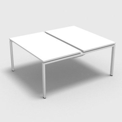 Bench plateau coulissant gamme Conect - blanc neige - Longueur 140 - Pitement Fixe blanc - Elment Dpart