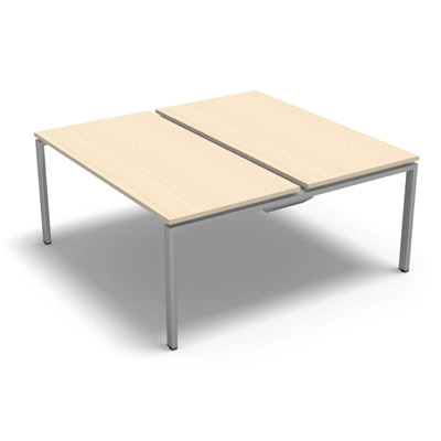 Bench plateau coulissant gamme Conect - rable blanc - Longueur 160 - Pitement Fixe gris aluminium - Elment Dpart