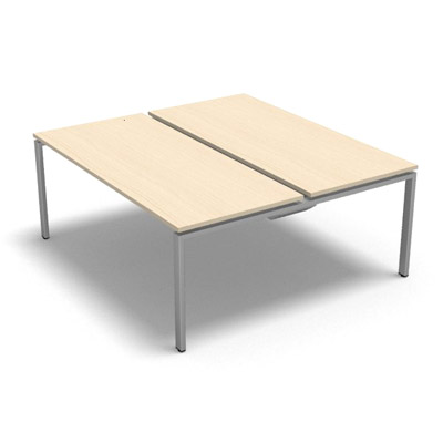 Bench plateau coulissant gamme Conect - rable blanc - Longueur 180 - Pitement Fixe gris aluminium - Elment Dpart