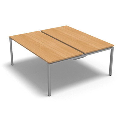Bench plateau coulissant gamme Conect - htre saumonn - Longueur 180 - Pitement Fixe gris aluminium - Elment Dpart