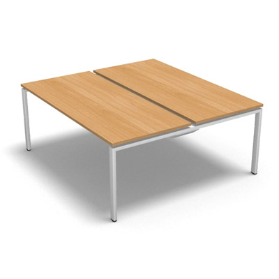 Bench plateau coulissant gamme Conect - htre saumonn - Longueur 180 - Pitement Fixe blanc - Elment Dpart