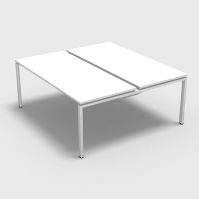 Bench plateau coulissant gamme Conect - blanc neige - Longueur 180 - Pitement Fixe blanc - Elment Dpart