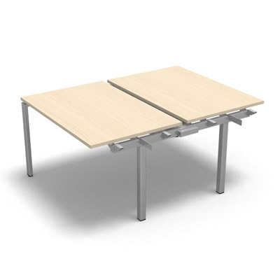 Bench plateau coulissant gamme Conect - rable blanc - Longueur 120 - Pitement Fixe gris aluminium - Elment Suivant