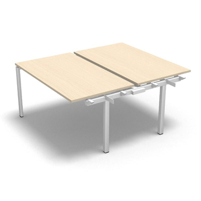 Bench plateau coulissant gamme Conect - rable blanc - Longueur 140 - Pitement Fixe blanc - Elment Suivant