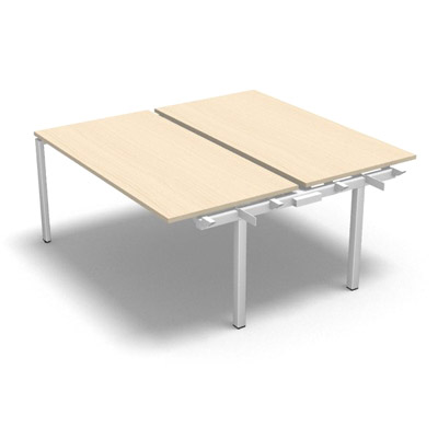 Bench plateau coulissant gamme Conect - rable blanc - Longueur 160 - Pitement Fixe blanc - Elment Suivant