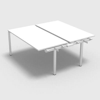 Bench plateau coulissant gamme Conect - blanc neige - Longueur 160 - Pitement Fixe blanc - Elment Suivant