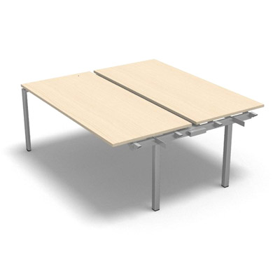 Bench plateau coulissant gamme Conect - rable blanc - Longueur 180 - Pitement Fixe gris aluminium - Elment Suivant
