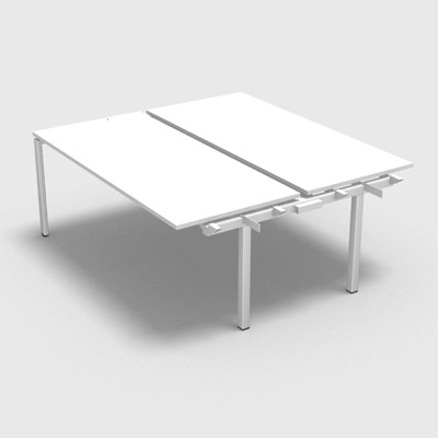 Bench plateau coulissant gamme Conect - blanc neige - Longueur 180 - Pitement Fixe blanc - Elment Suivant