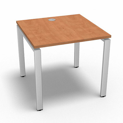 Bureau rectangulaire indpendant profondeur 80 cm gamme Conect - pommier de France  - Longueur 80 - Pitement Fixe blanc