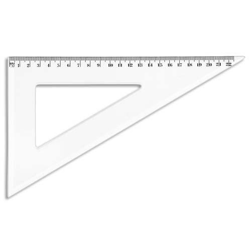 Equerre  60 degrs en plastique - longueur 21 cm