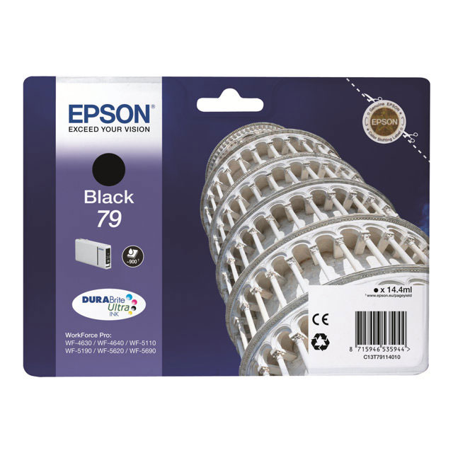 Cartouches pour imprimantes - Epson tower of pisa encre noire "tour de pise" (900 p)