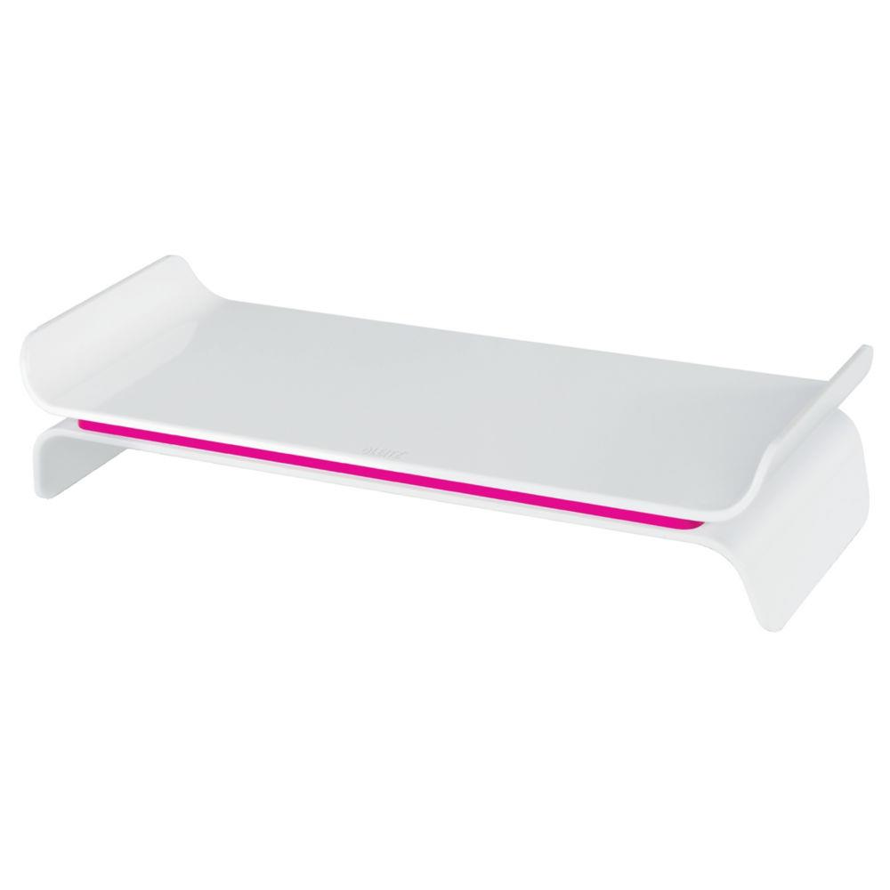 Support cran rglable Leitz Ergo WOW - Blanc et Rose