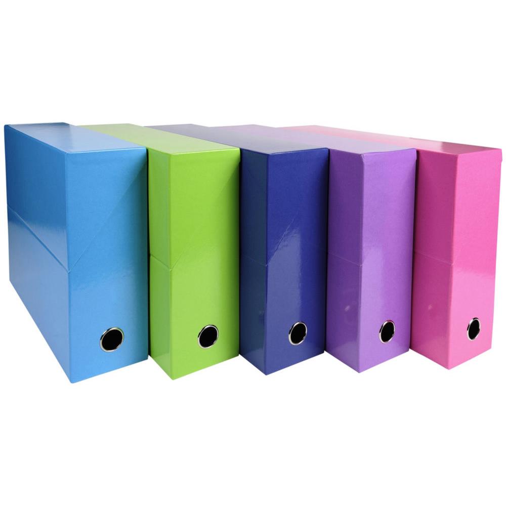 Bote de classement Exacompta Iderama en carton pour 800 feuilles A4 (210 x 297mm) - Coloris assortis - Lot de 5