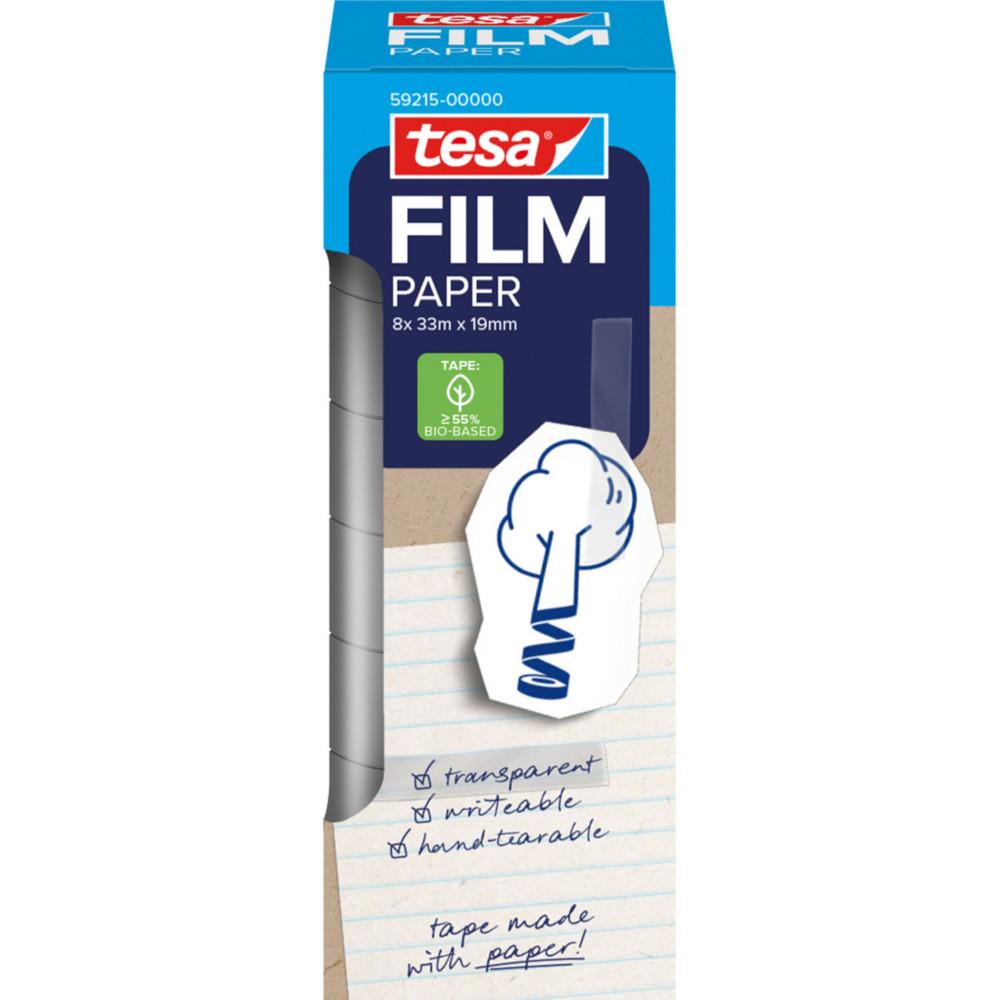 Ruban adh�sif Tesa en papier tesafilm Paper - 33 m x 19 mm - Tour de 8 rouleaux