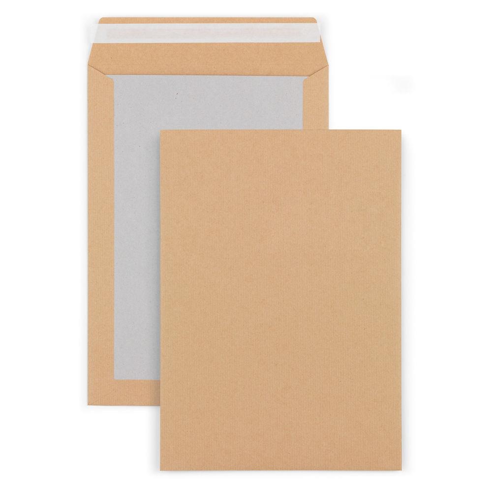 Enveloppe Kraft 120 g/m dos carton 229 x 324 mm sans fentre - Fermeture auto-adhsive - Brun