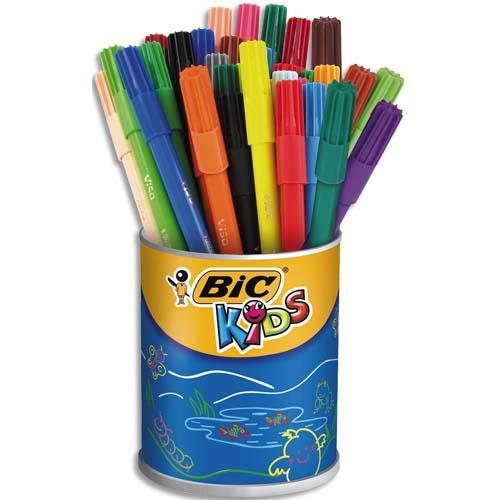 Pot de 36 feutres pointe fineVISA 2x18, couleurs assorties Ecole
