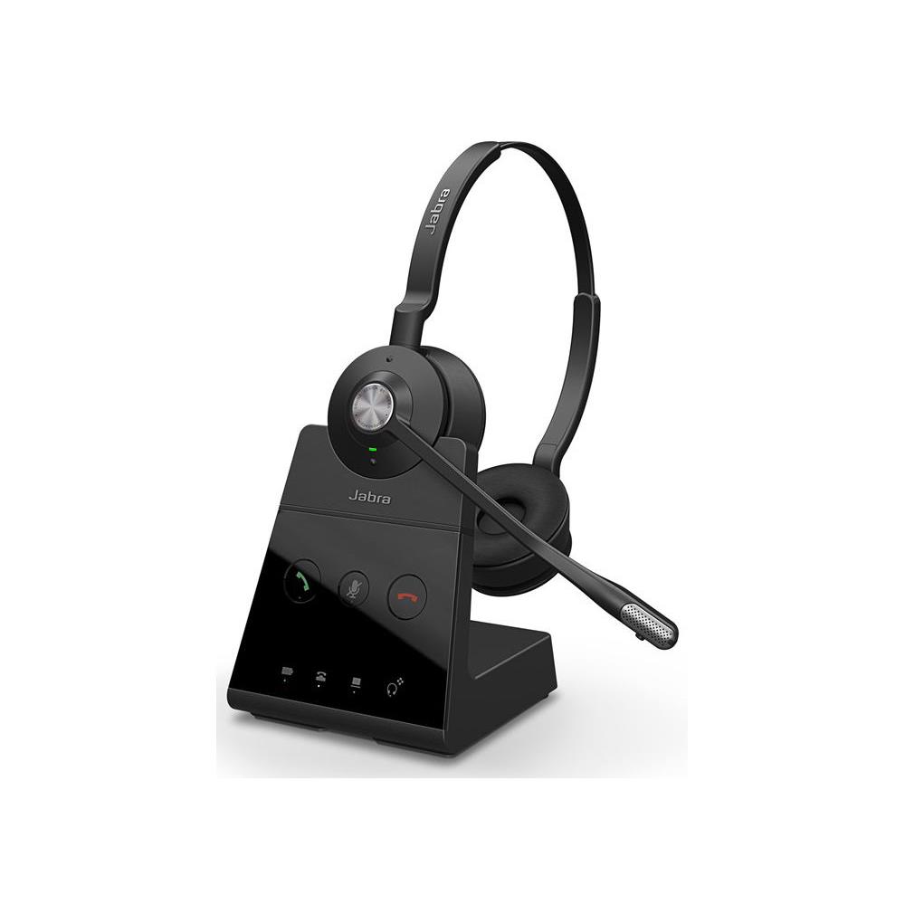Casque sans fil professionnel + Station de recharge Jabra Engage 65 Stro - Noir