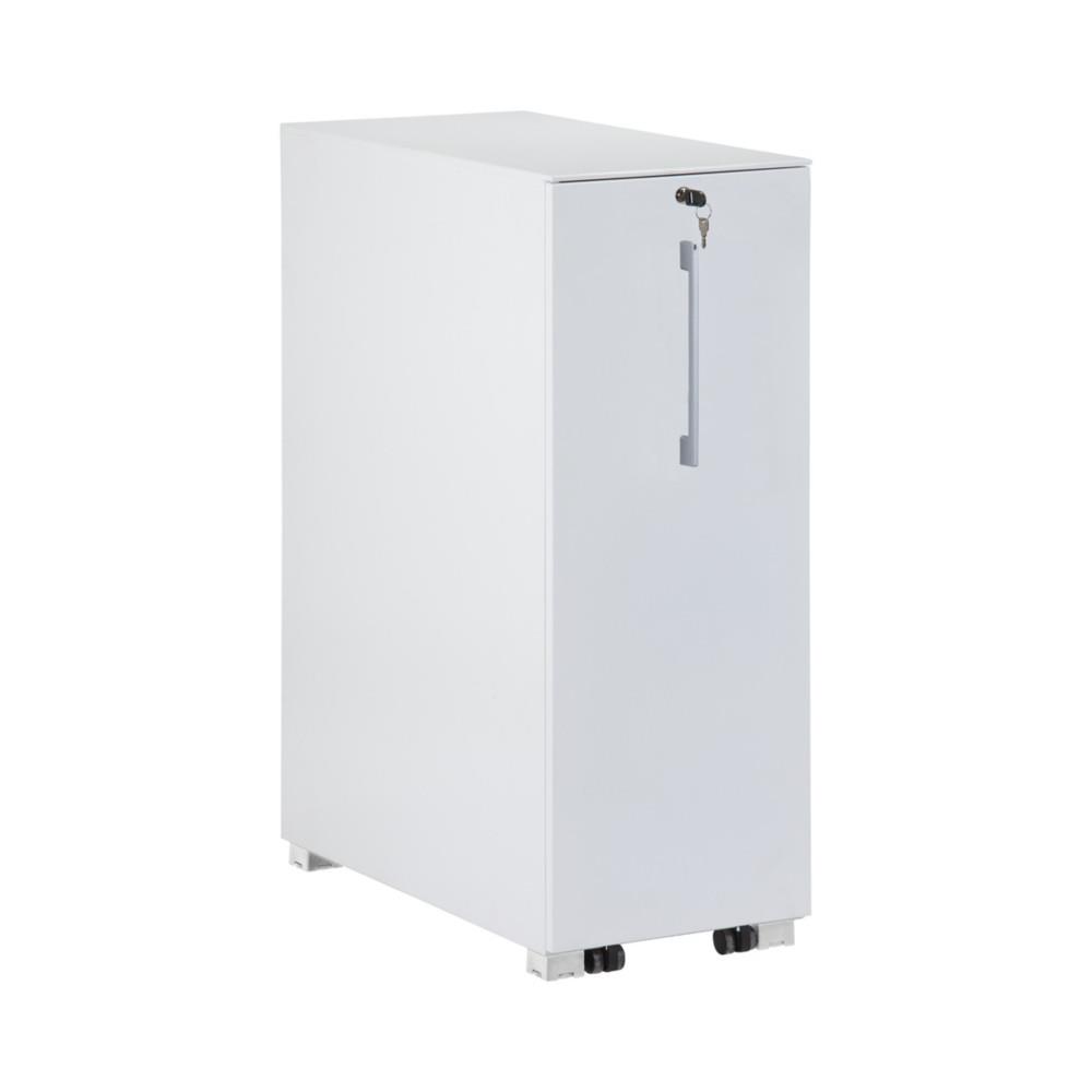 Meuble de rangement Tower mtal - Haut. 113 cm - blanc