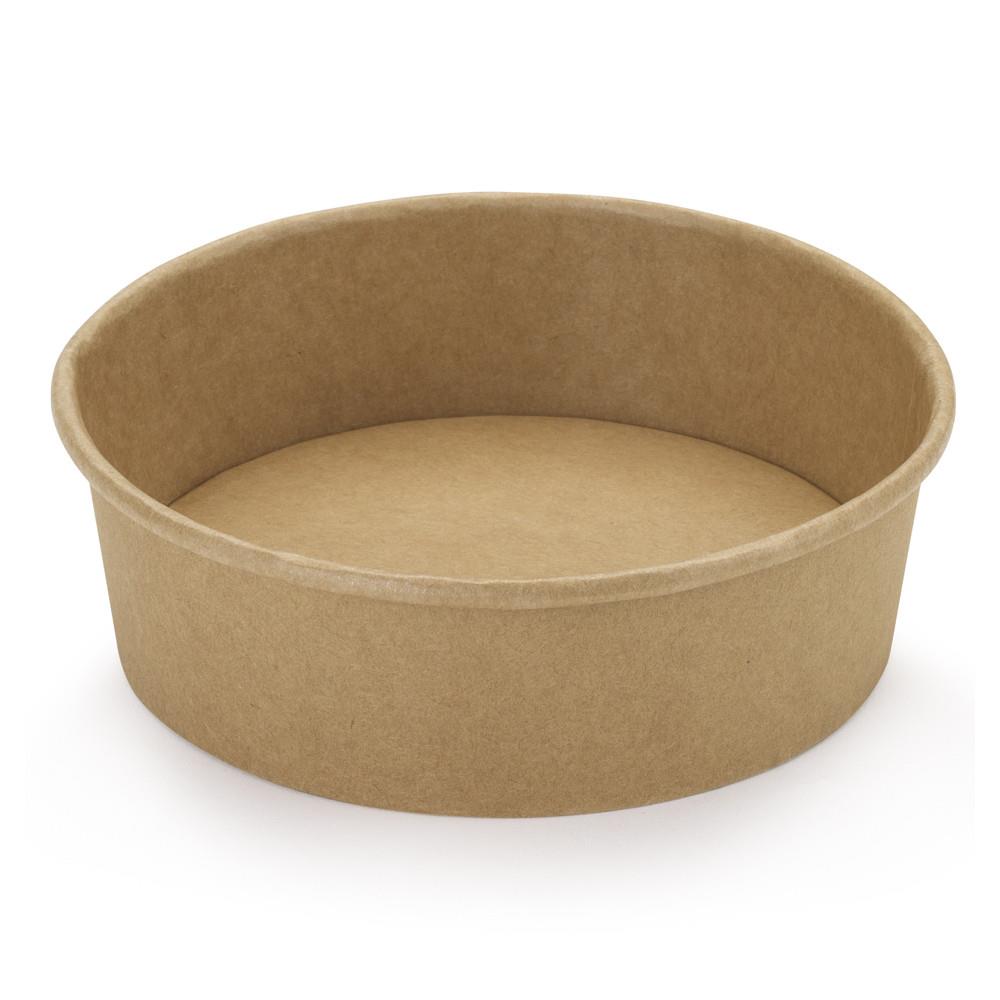 Saladier carton rond 130 cl - Brun - Lot de 50