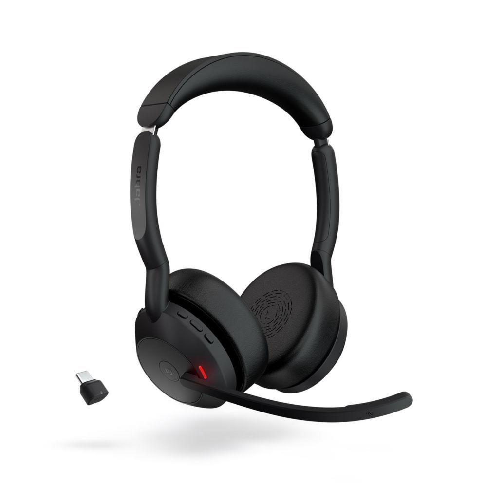 Casque sans fil Bluetooth USB-C Jabra Evolve2 55 MS Stro - Noir