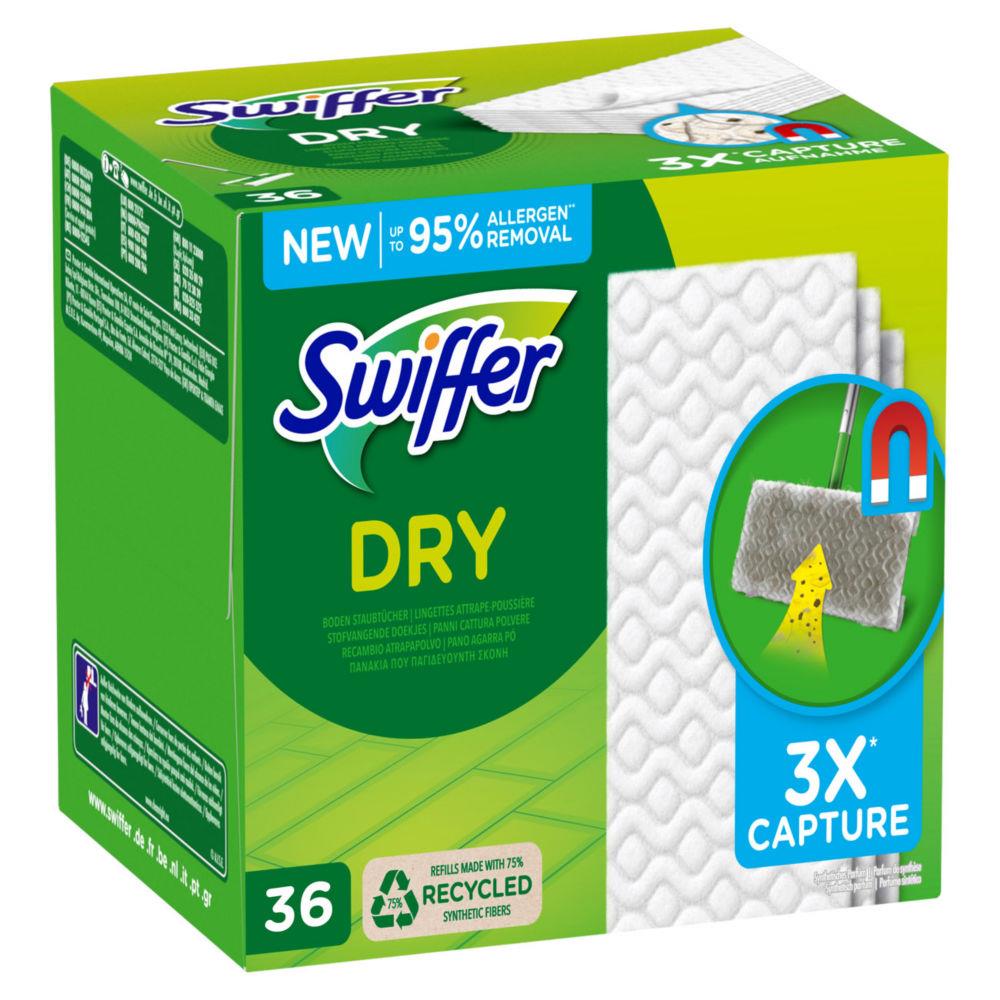 Lingettes sches sols Swiffer - pour balai Sweeper - bote de 36