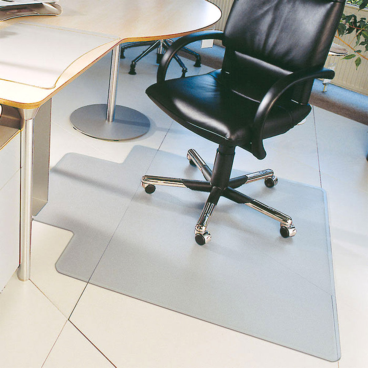 Tapis protge-sol - vinyle - 90x 120 cm - transparent