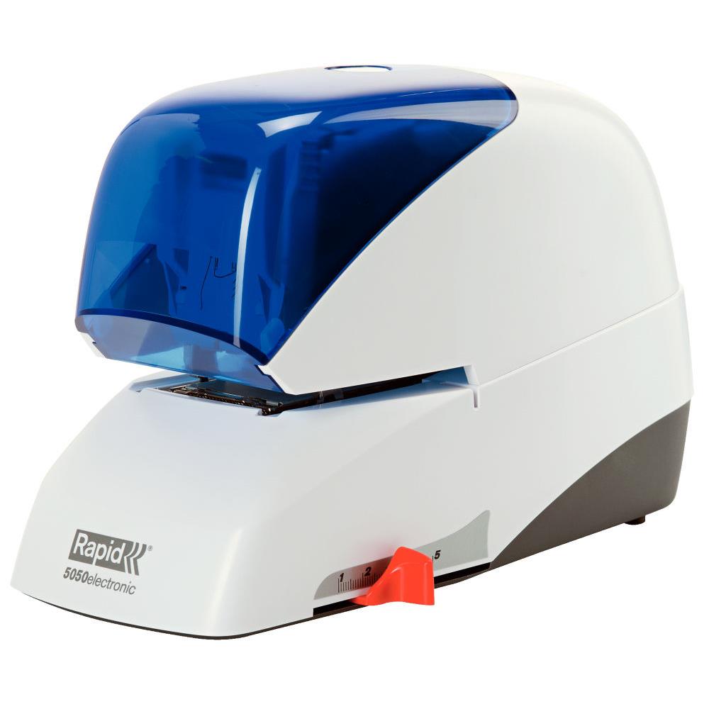 Agrafeuse lectrique Rapid Supreme 5050e - ABS - blanc/bleu