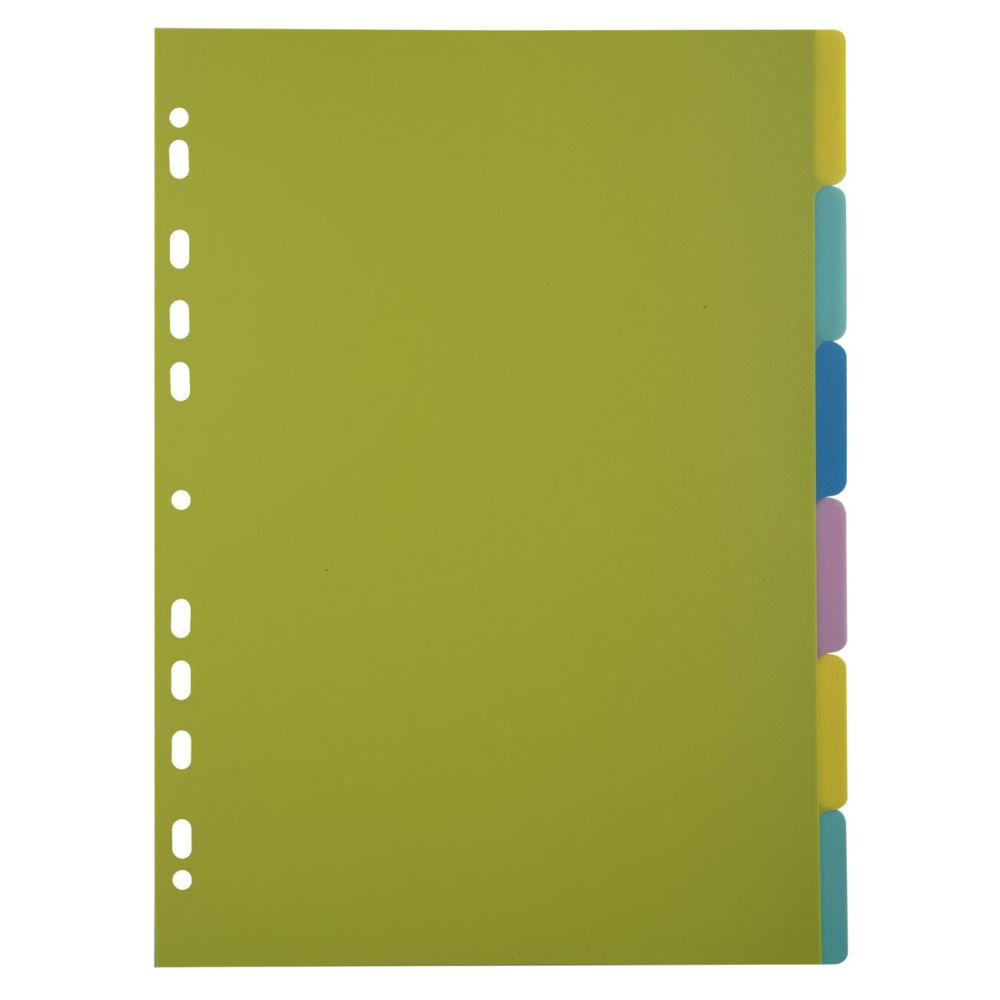 Intercalaires A4 en polypropylne Exacompta Forever Young - 6 positions - Coloris assortis