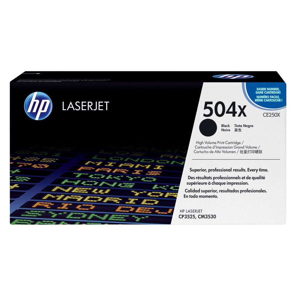 Cartouches de toner - Hp 504x toner laserjet noir grande capacit authentique