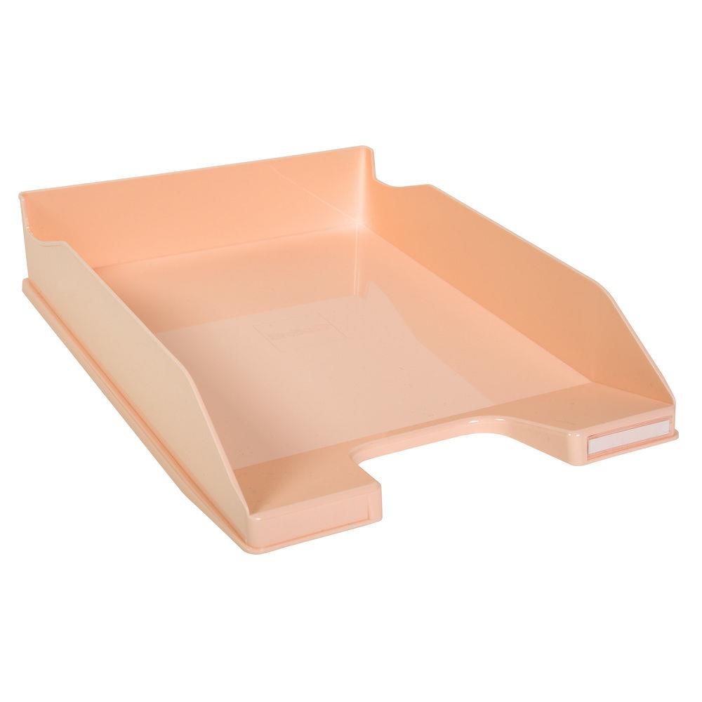 Corbeille  courrier Exacompta Combo Midi  pour documents A4+ - Corail pastel