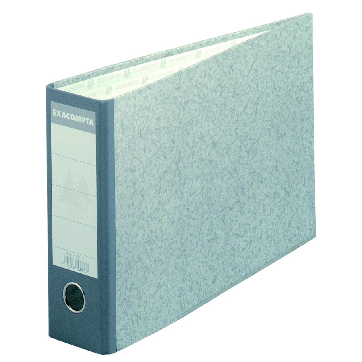Classeur  levier Exacompta en carton - dos 7 cm - format 37 x 24 cm - gris