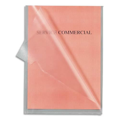Sachet de 10 pochettes coins incolore Elba - polypropylne grain 12/100e