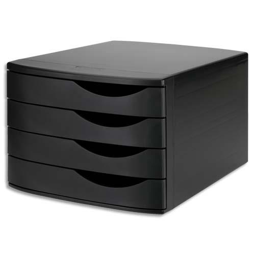 Module de classement 4 tiroirs JALEMA  - 100% recycl - polystyrne - L30 x H21,6 x P37,5 cm - noir